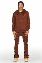 Briggs Brown Hoodie/Stacked Flare Track Set