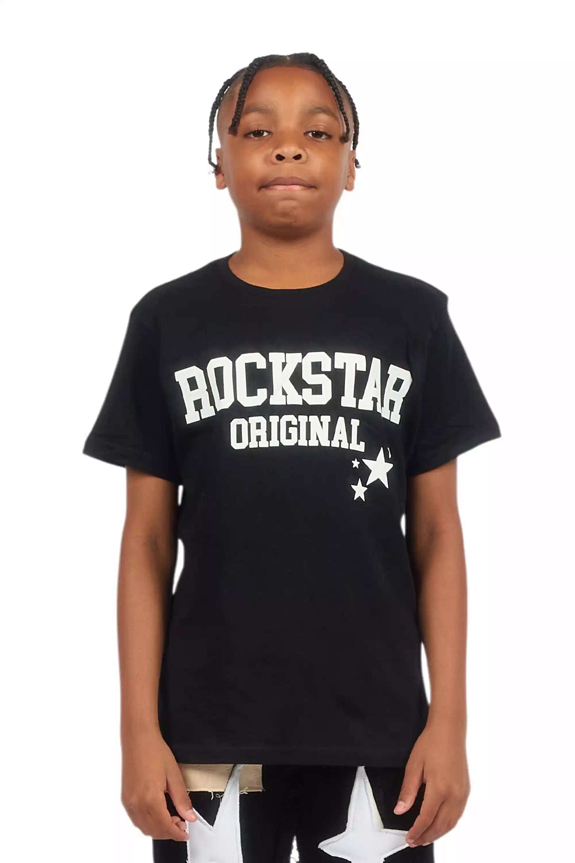 Boys Pluton Black/White Graphic T-Shirt