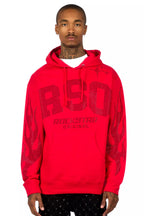 Merek Red/Black Rhinestone Graphic Hoodie