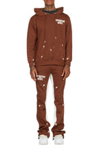 Jaco Brown Hoodie Baggy Fit Pant Track Set