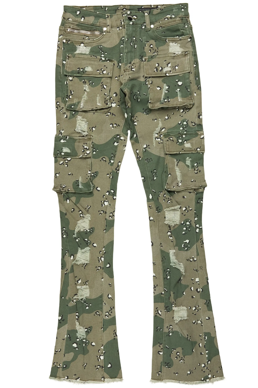 Kade Camo Stacked Flare Jean