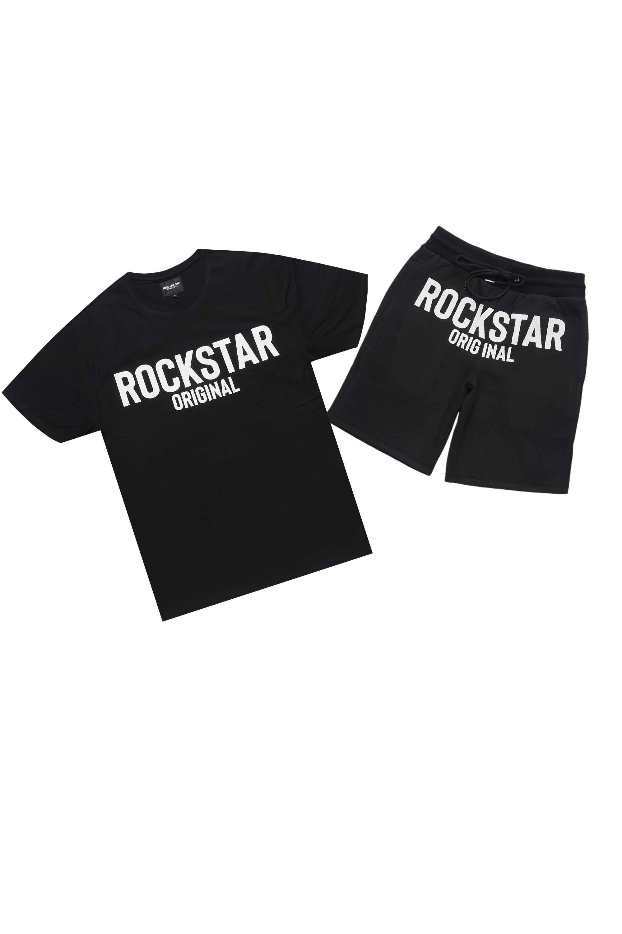 Sana Black/White T-Shirt Short Set