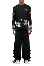 Three Maxi Jet Black Baggy Fit Jean