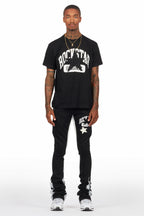 Mallor Black T-Shirt/Stacked Track Set