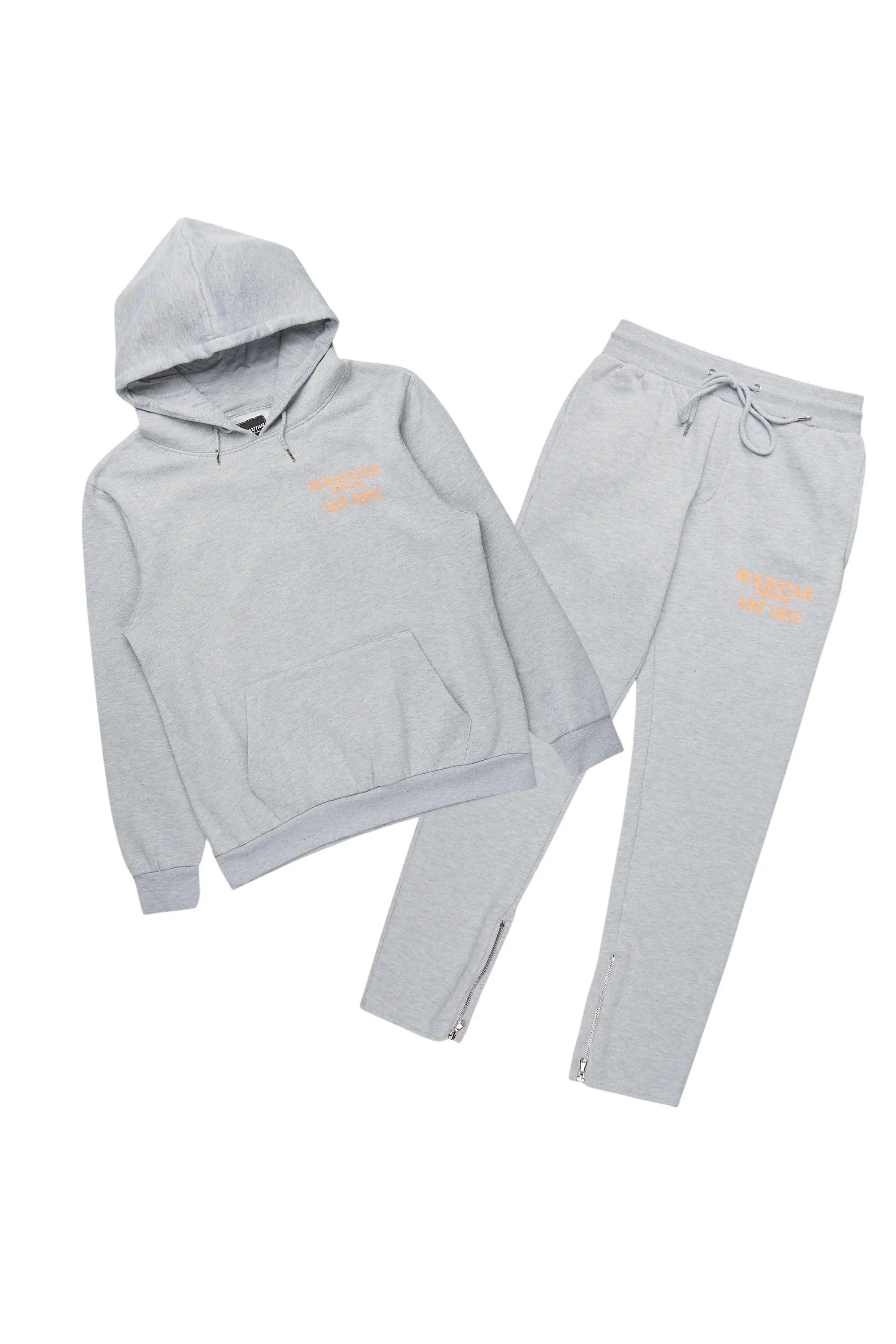 Briggs Grey/Orange Hoodie/Slim Fit Track Set