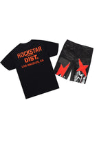 Akos Black T-Shirt/Denim Short Set