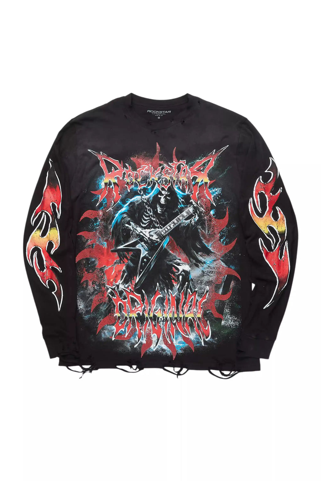 Syn Black/Red Long Sleeve Graphic T-Shirt