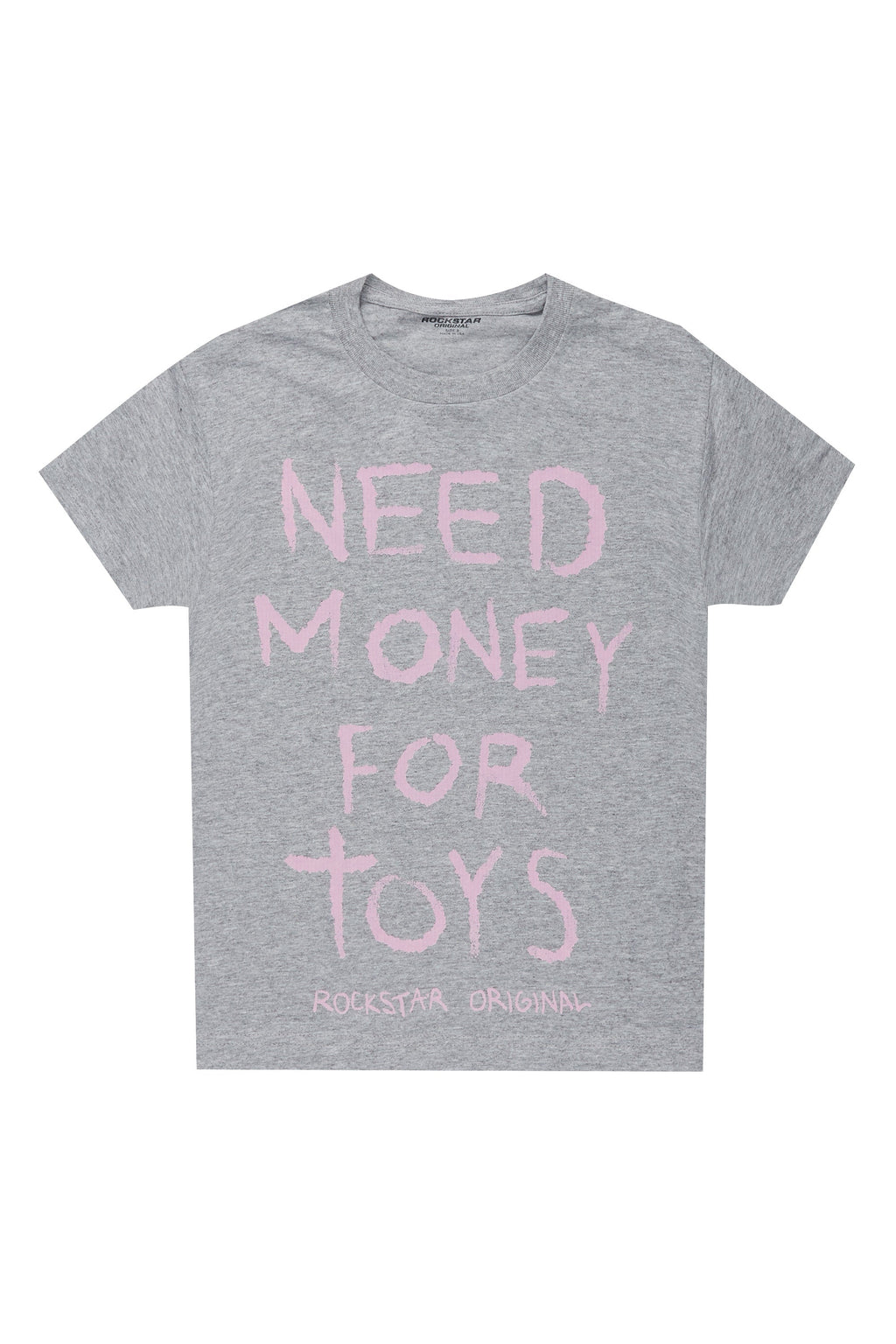 Girls M4 Toys Grey/Light Pink Graphic T-Shirt