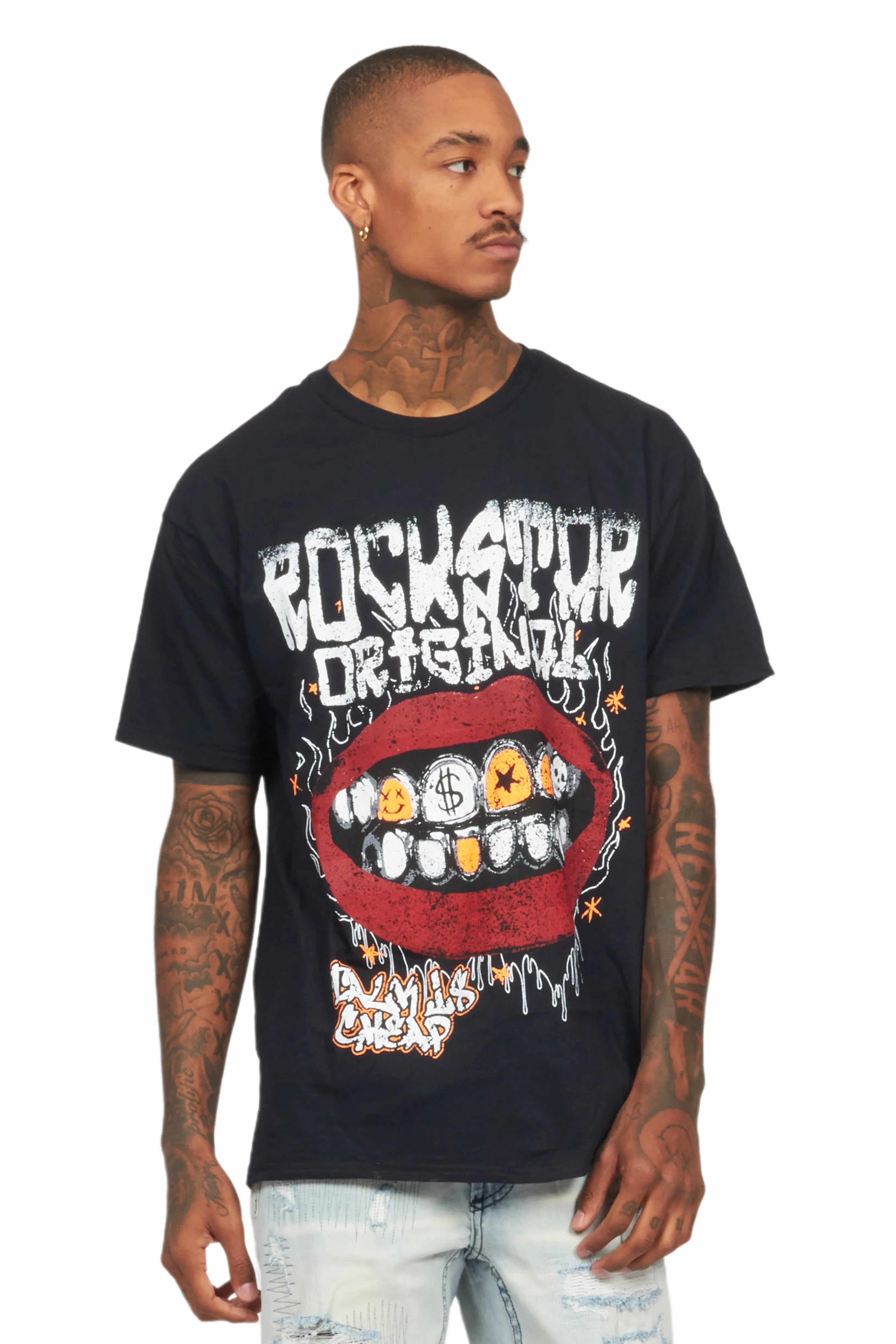 Kizzma Black Graphic T-Shirt