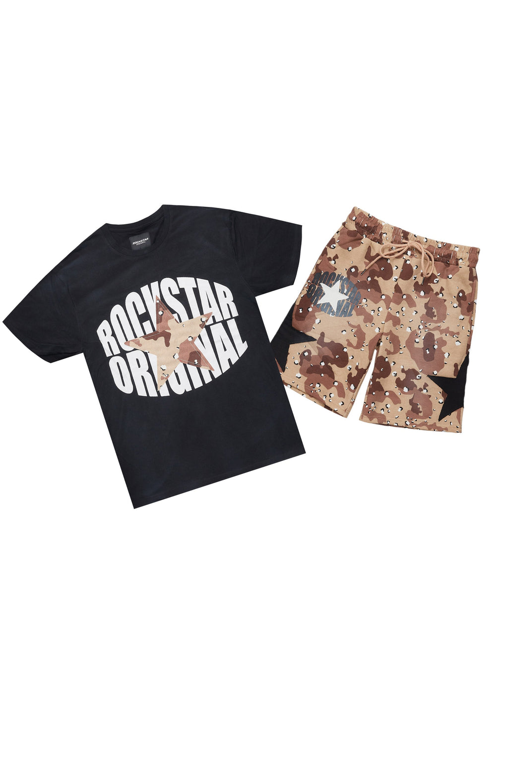 Sarge Vintage Black/Desert Camo T-Shirt/Short Set