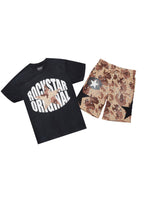 Sarge Vintage Black/Desert Camo T-Shirt/Short Set