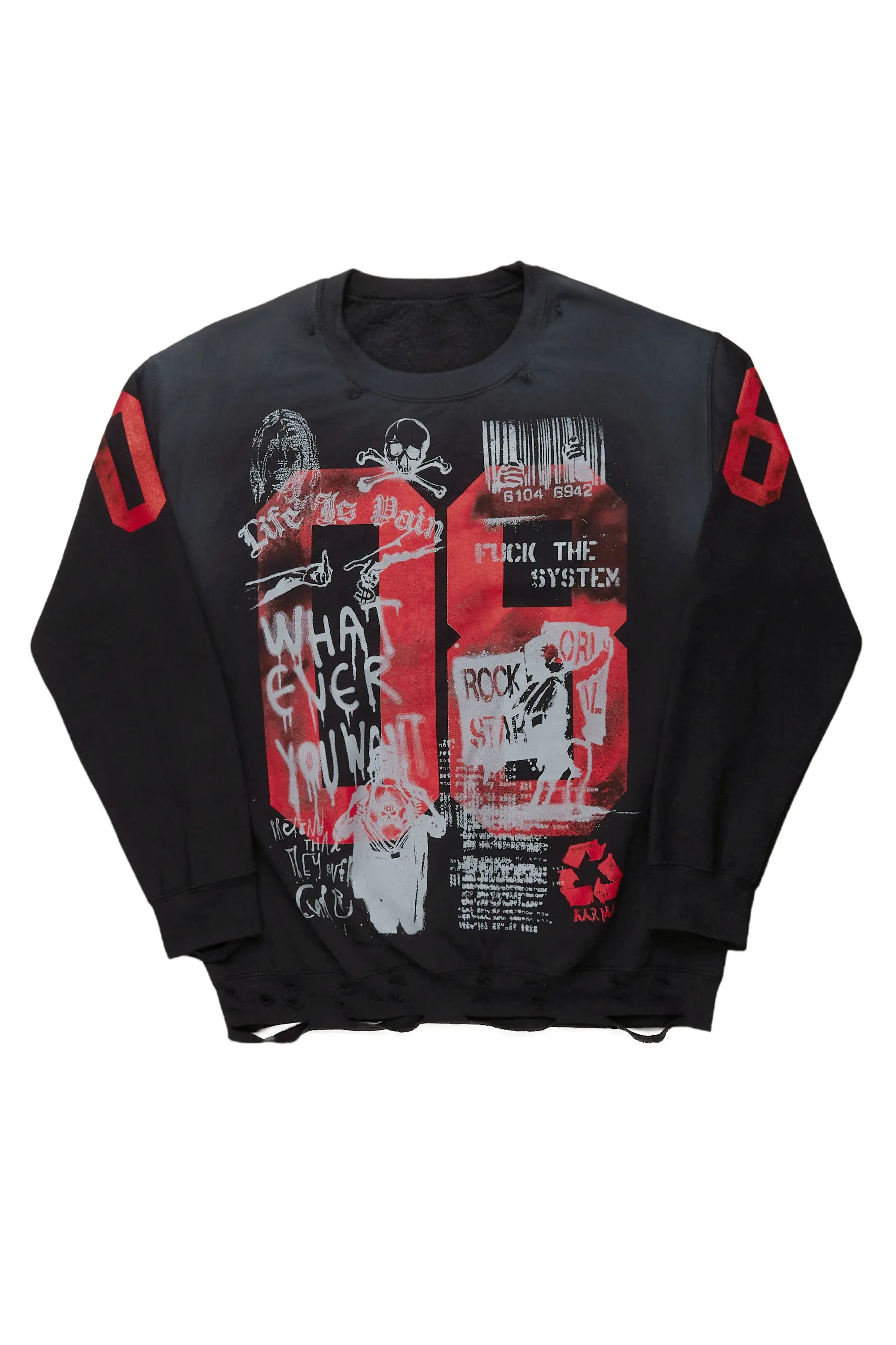 Grill Black Graphic Crewneck