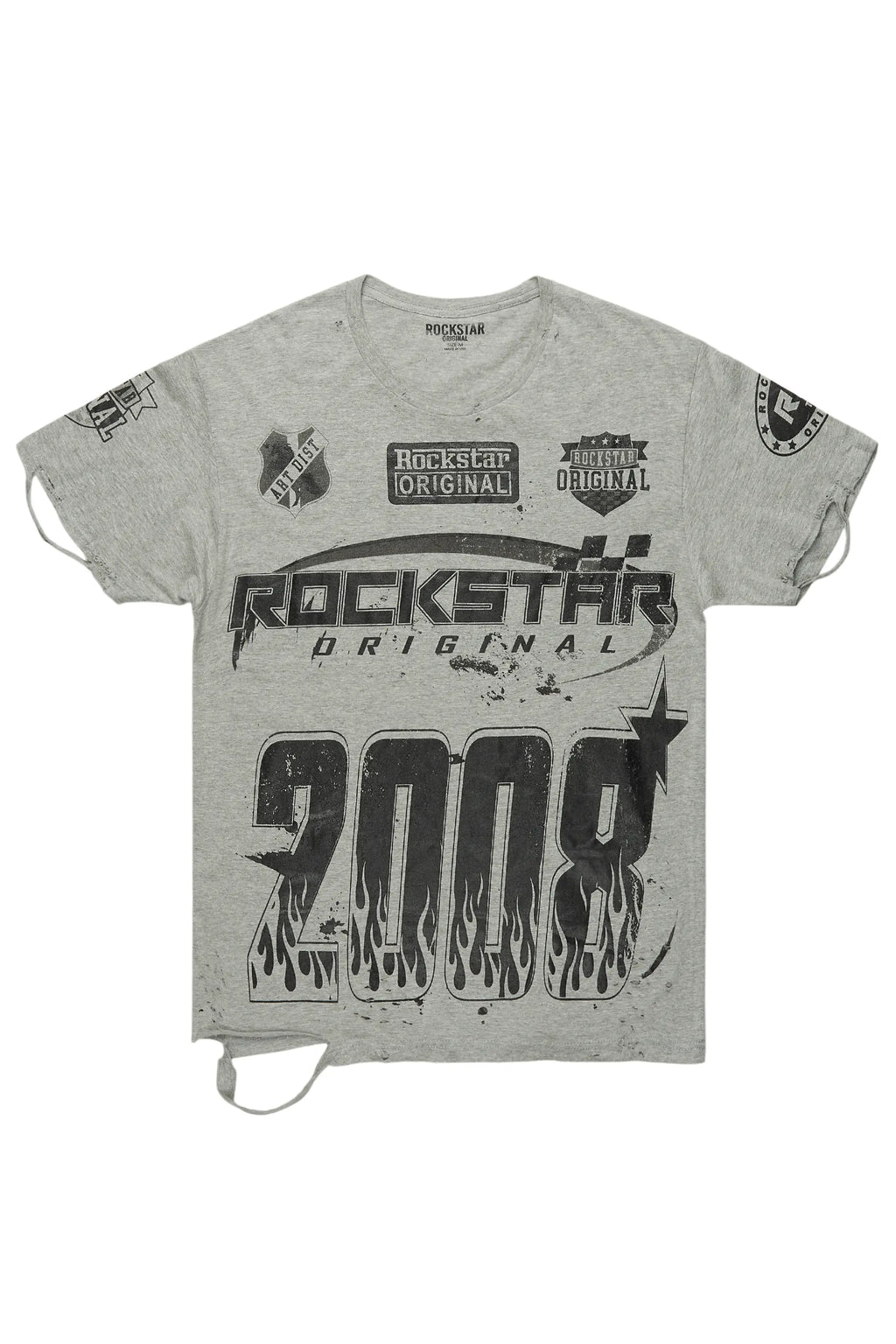 Amos Heather Grey Graphic T-Shirt