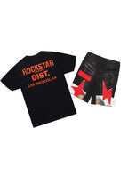 Brett Black T-Shirt/Denim Short Set