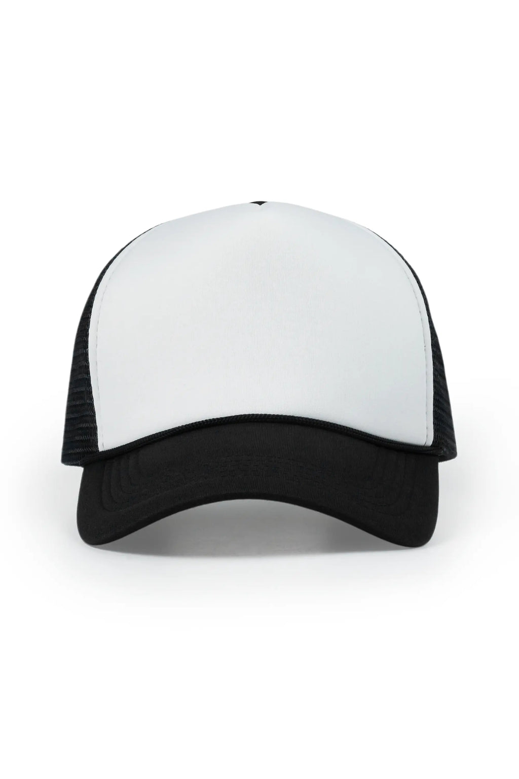 Womens Black/White Basic Trucker Hat