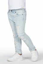 Girls Hadia Blue Ripped Skinny Jean