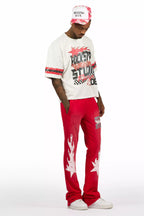 Garo Red T-Shirt/Baggy Stacked Track Set