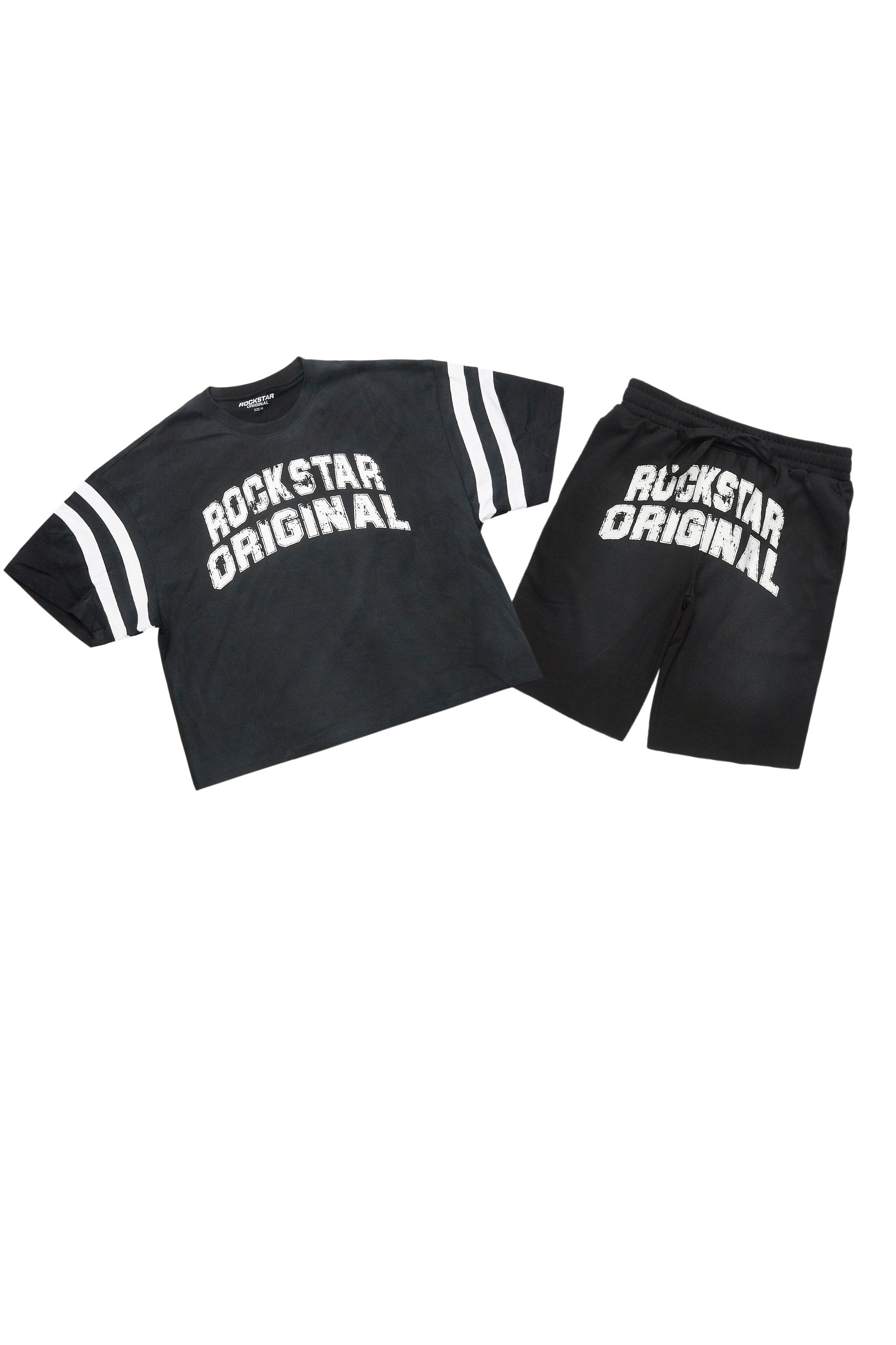 Tumo Black Crop Boxy Tee Short Set