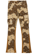 Boys Kirrem Desert Camo Stacked Flare Jean