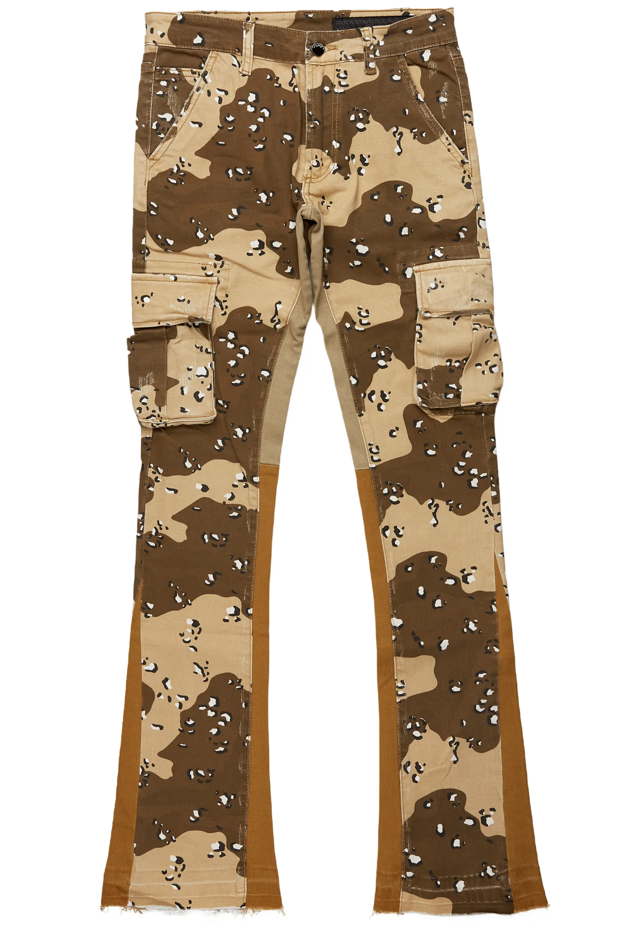 Boys Kirrem Desert Camo Stacked Flare Jean