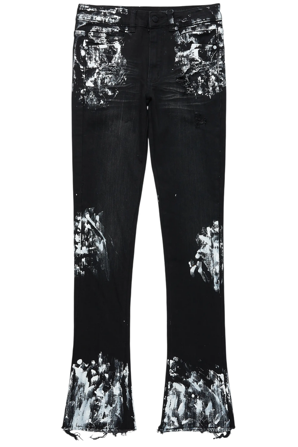 Kodak Black/White Painter Stacked Flare Jean