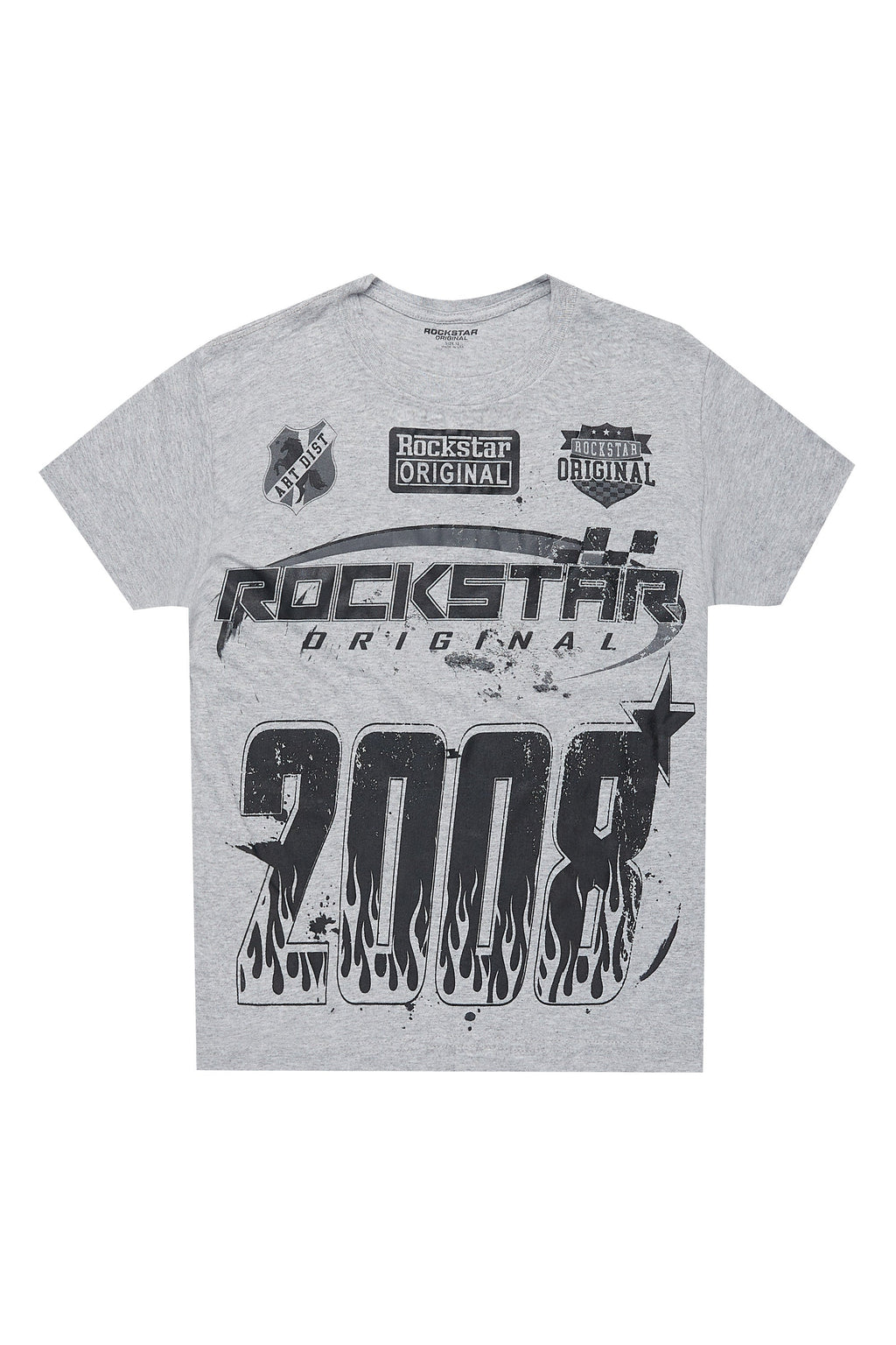Boys Amos Grey/Black Graphic T-Shirt