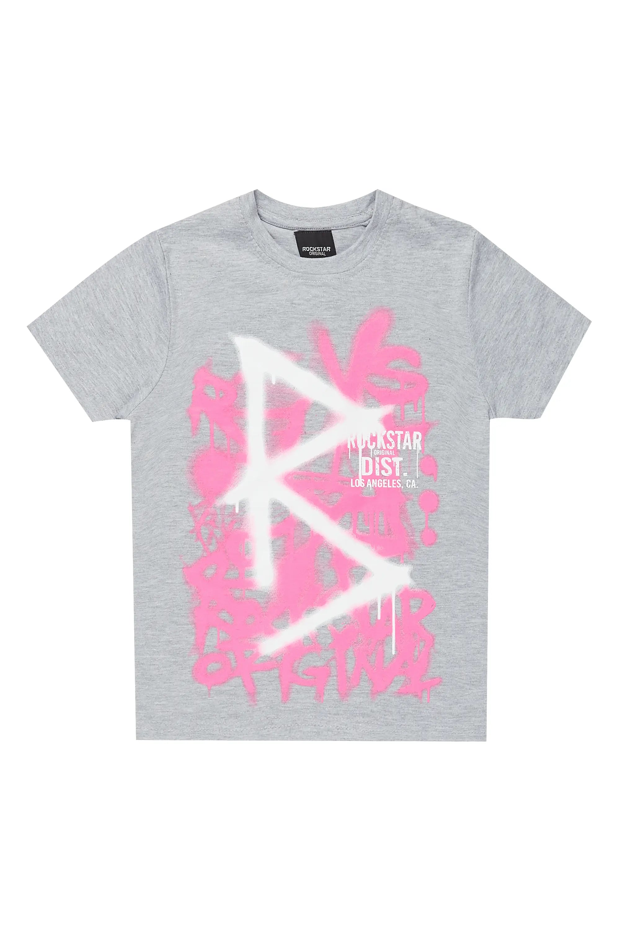 Girls Nahomy Grey Graphic T-Shirt