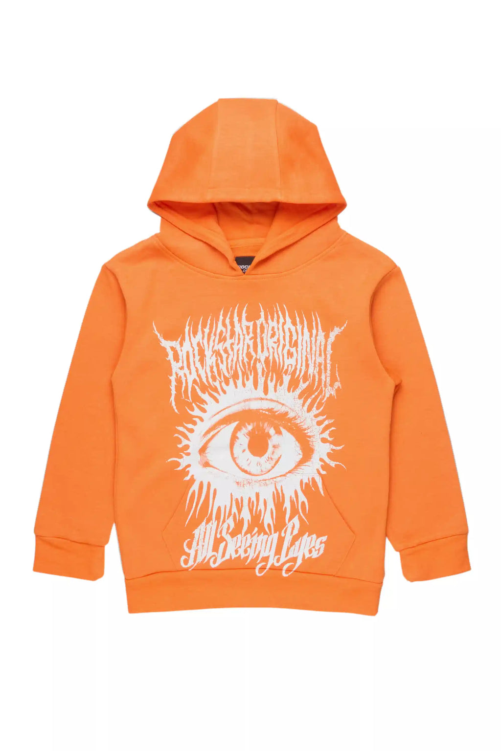 Boys All Seeing Eyes Orange/White Graphic Hoodie