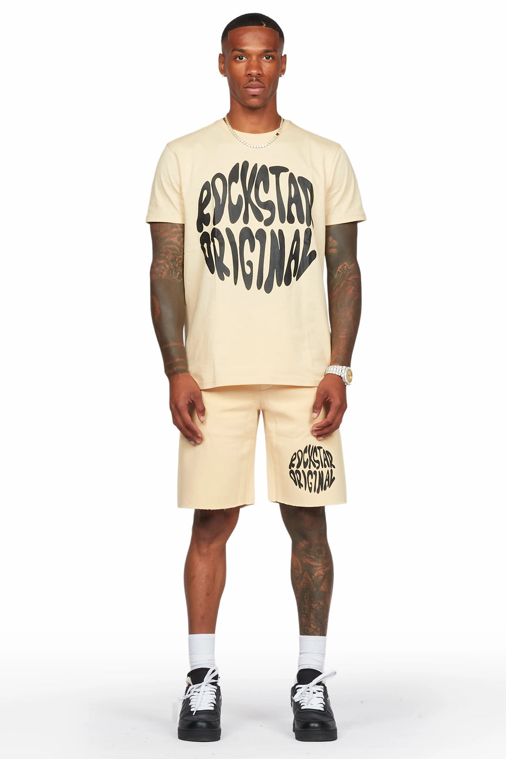 Thierry Beige T-Shirt/Short Set