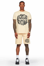 Thierry Beige T-Shirt/Short Set