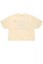 Lake Beige Rhinestone Boxy Crop T-Shirt