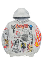 Daisia Heather Grey Oversized Hoodie