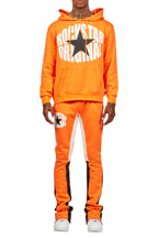 States Orange Hoodie Stacked Flare Track Set