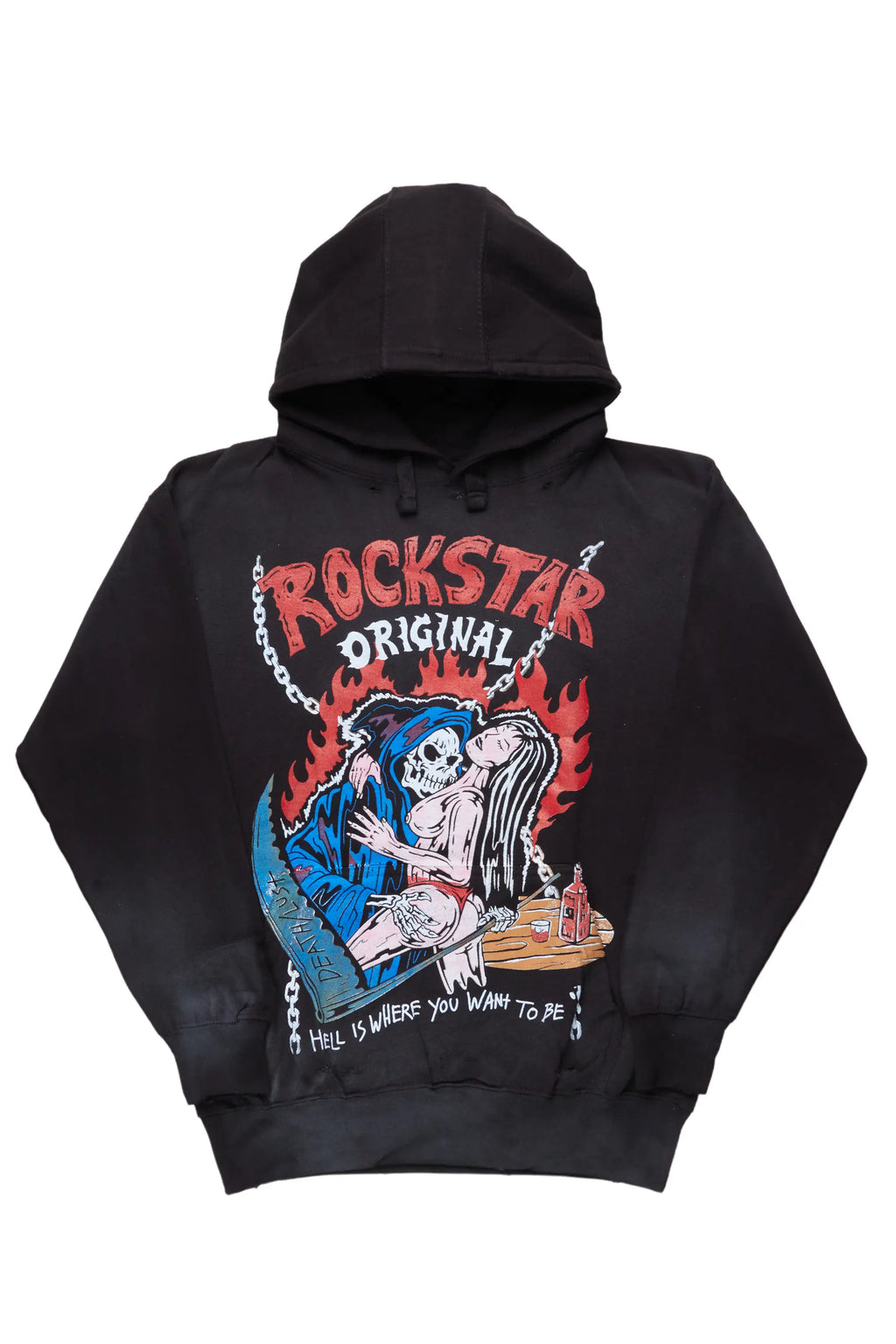 Vale Black Graphic Hoodie