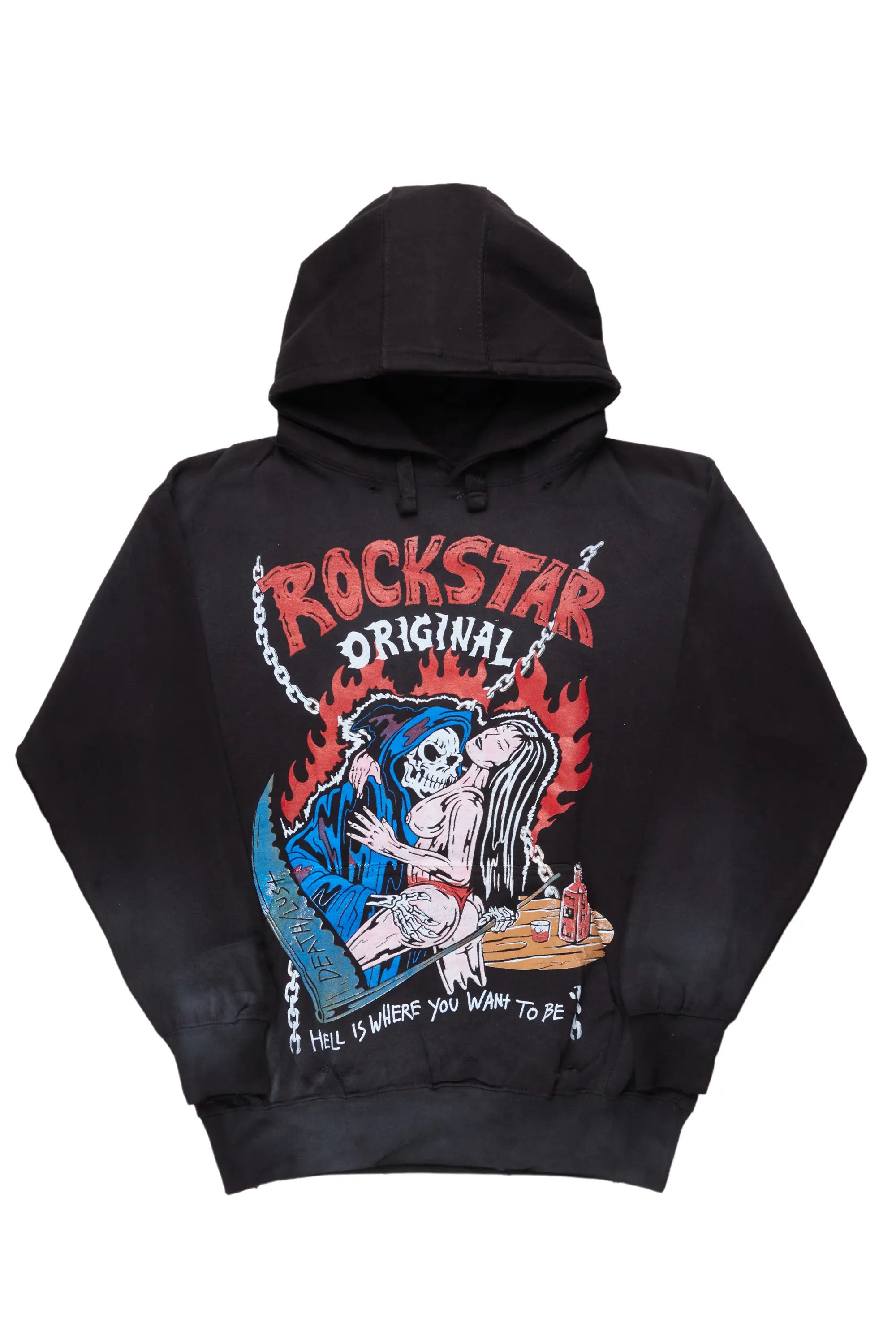 Vale Black Graphic Hoodie