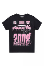 Girls Esha Black/Pink Graphic T-Shirt