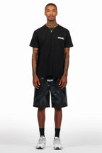 Zayn Black/Black Graphic Short Set