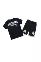Boys Luton Black T-Shirt/Mesh Short Set