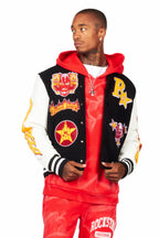 Fio Black/White Varsity Jacket