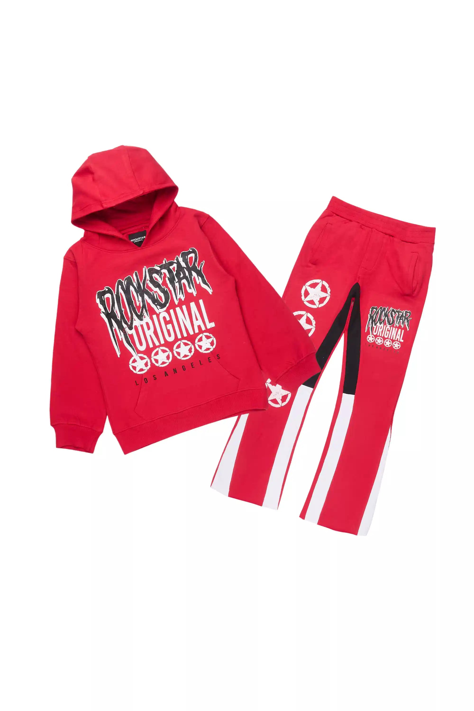 Boys Wizzurd Red/Black Stacked Track Set