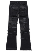 Boys Folant Black Slim Stacked Flare Jean