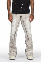Taimo Grey Baggy Cargo Stacked Jean