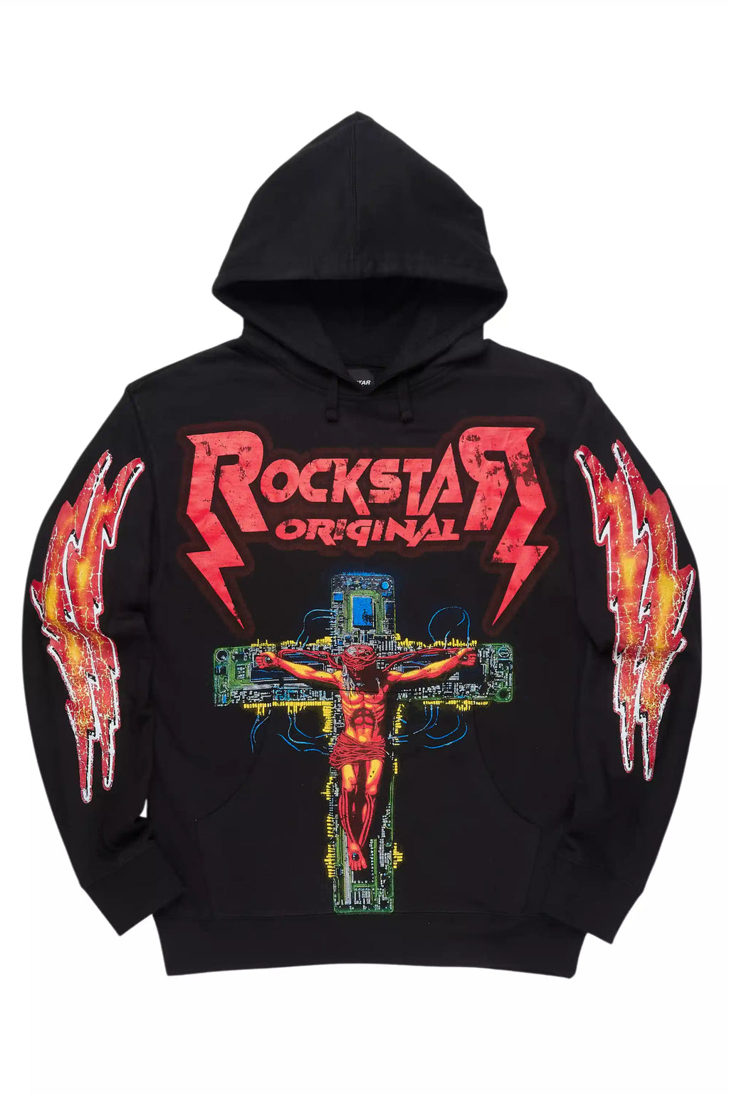 Javion Black/Red Graphic Hoodie