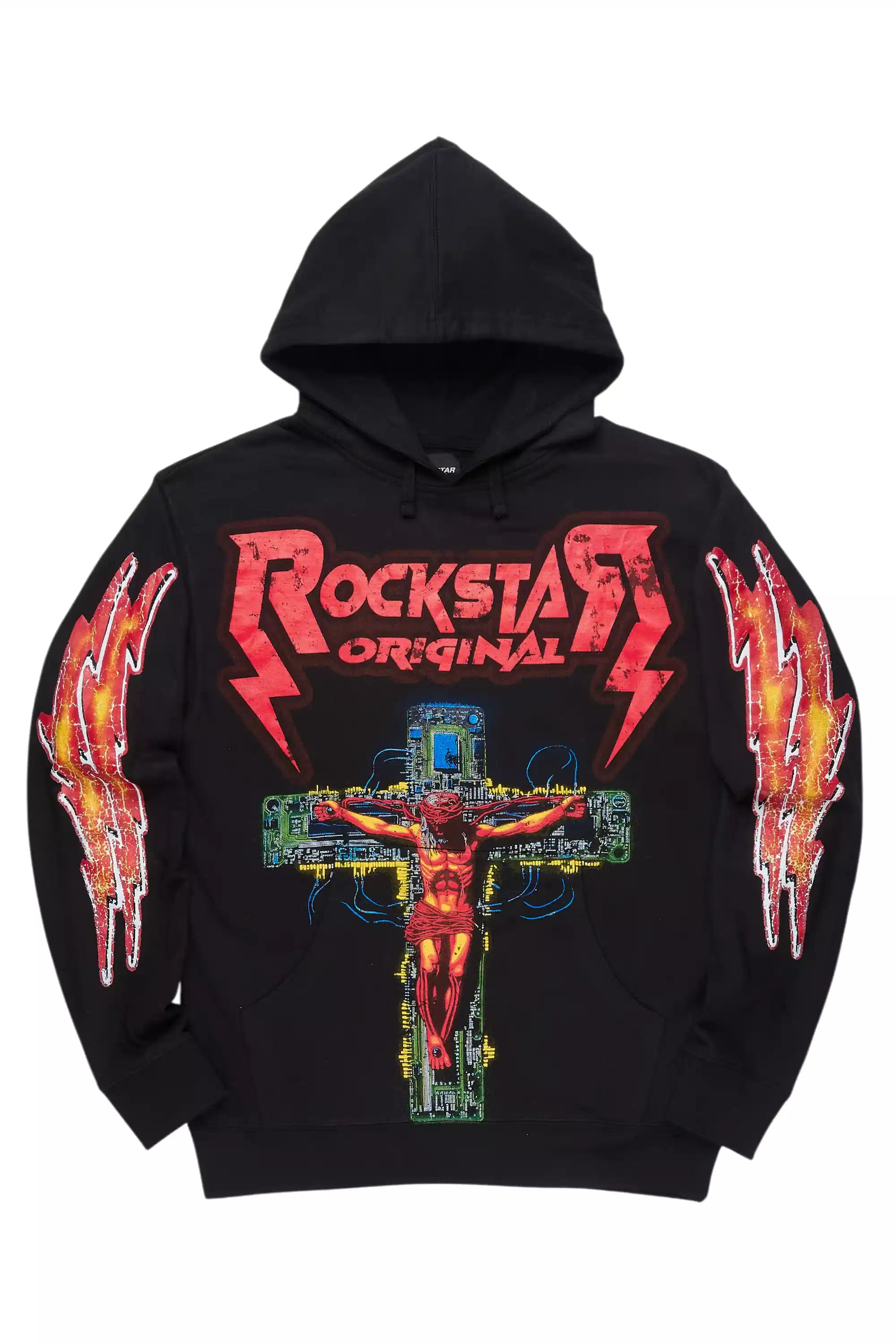 Javion Black/Red Graphic Hoodie