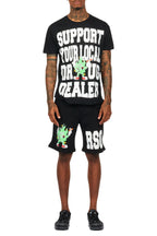Tarl Black Graphic T-Shirt Short Set
