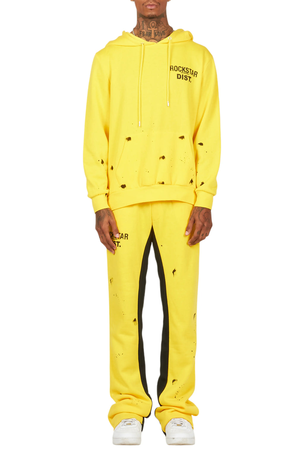 Raffer Yellow Hoodie Baggy Fit Pant Track Set