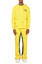 Raffer Yellow Hoodie Baggy Fit Pant Track Set