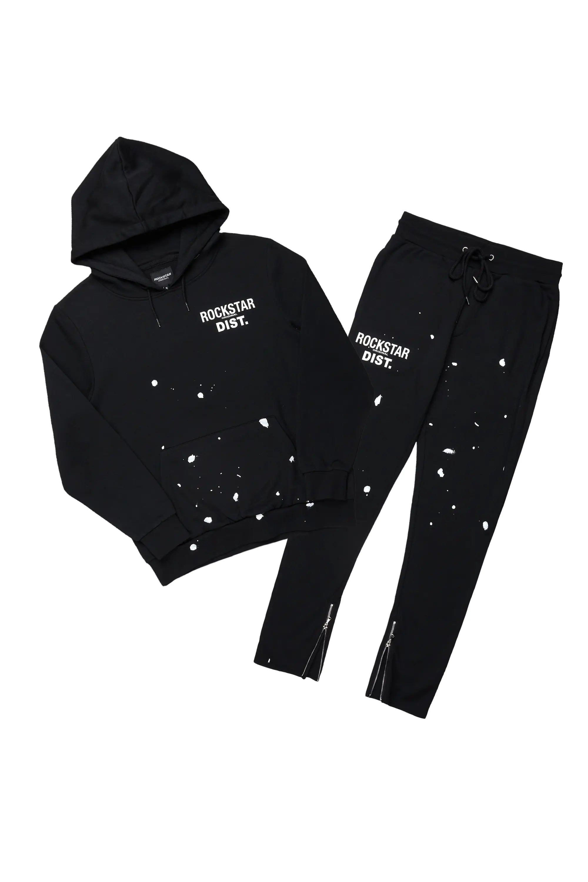 Raffer Black Slim Fit Track Set