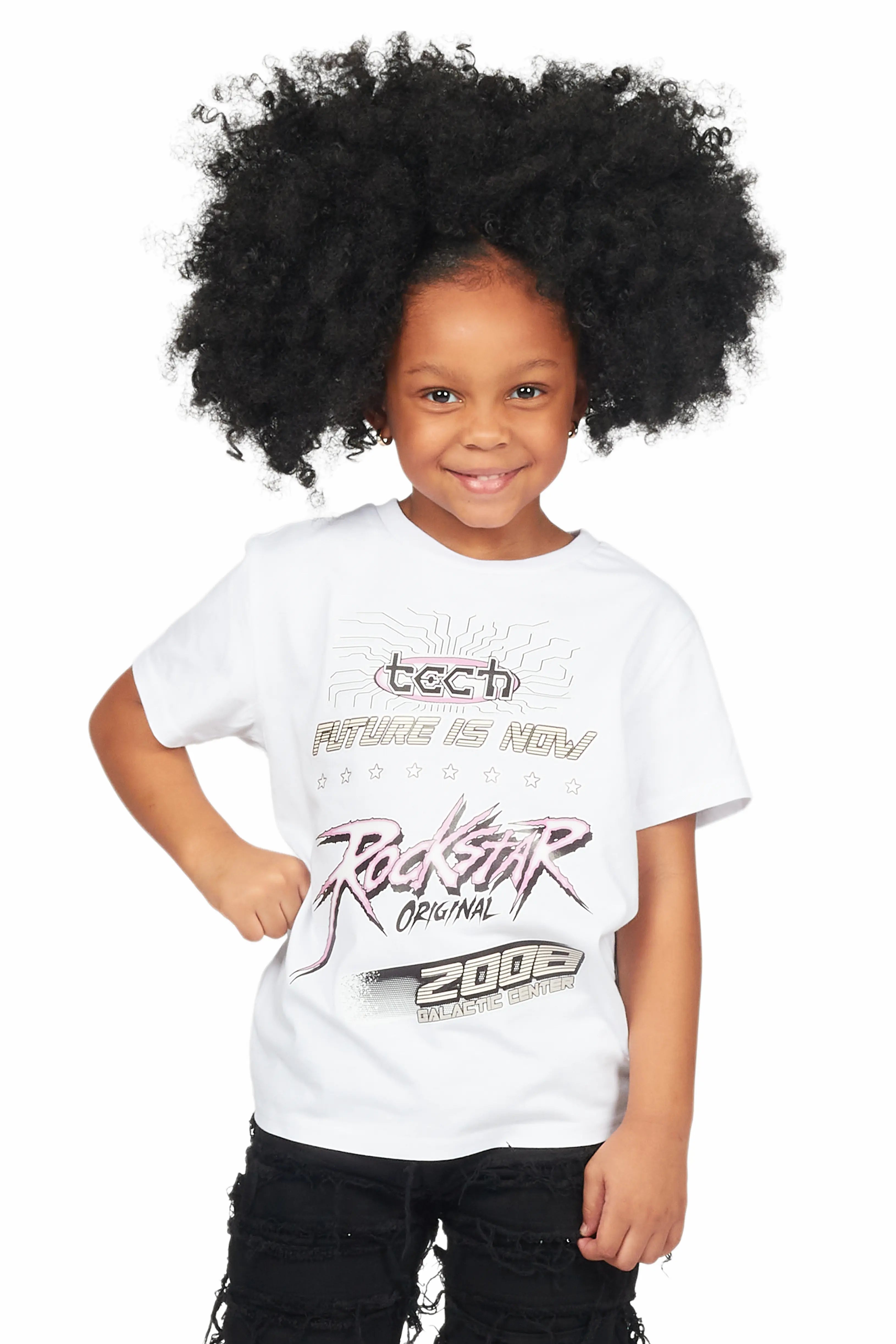 Girls Ollie White Graphic T-Shirt