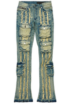 Frey Blue Stacked Flare Jean